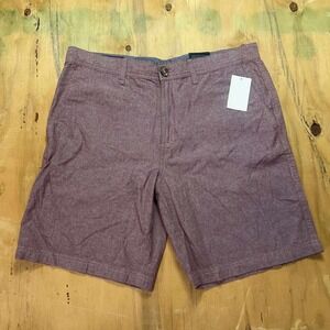 Wallin & Bros. Menswear Shorts Casual Chino Style Burgundy Size 34‎